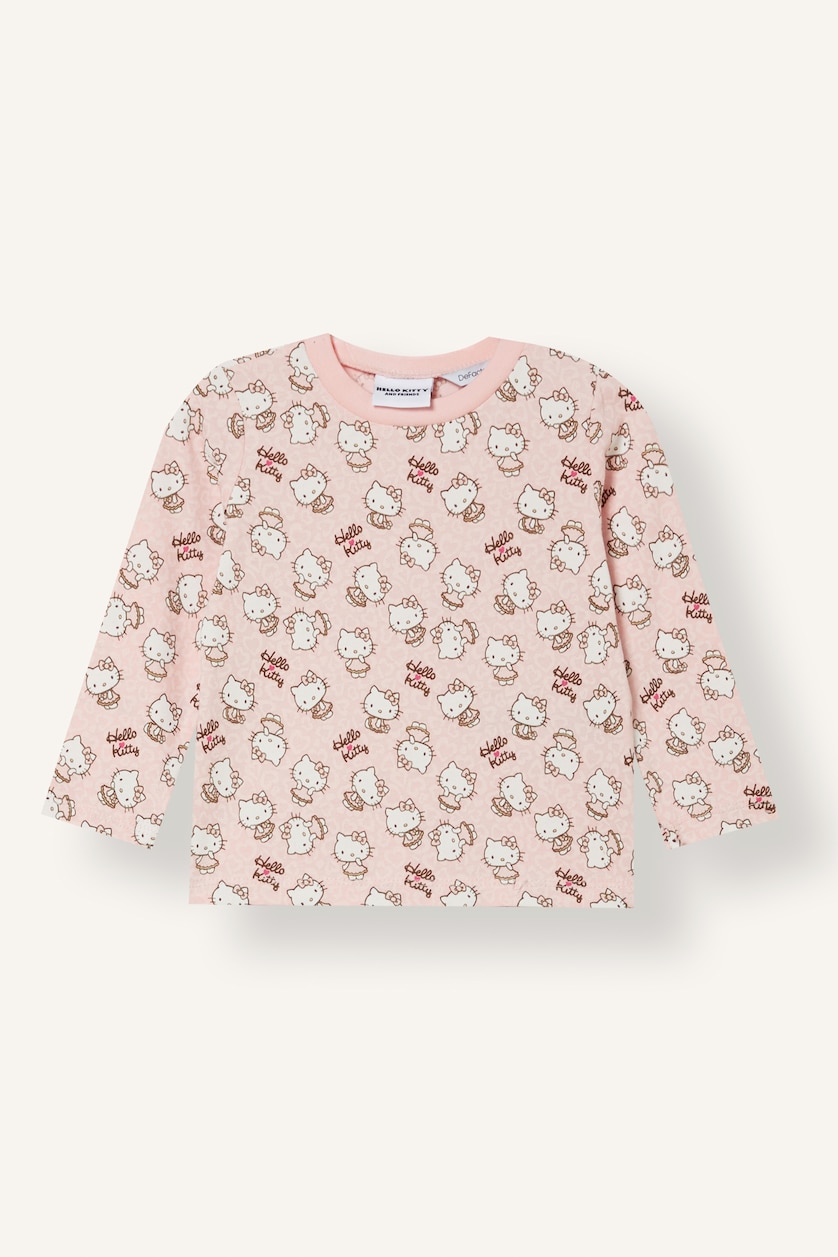 Baby Girls Pink Woman 2 piece Regular Fit Crew Neck Knitted Pyjamas