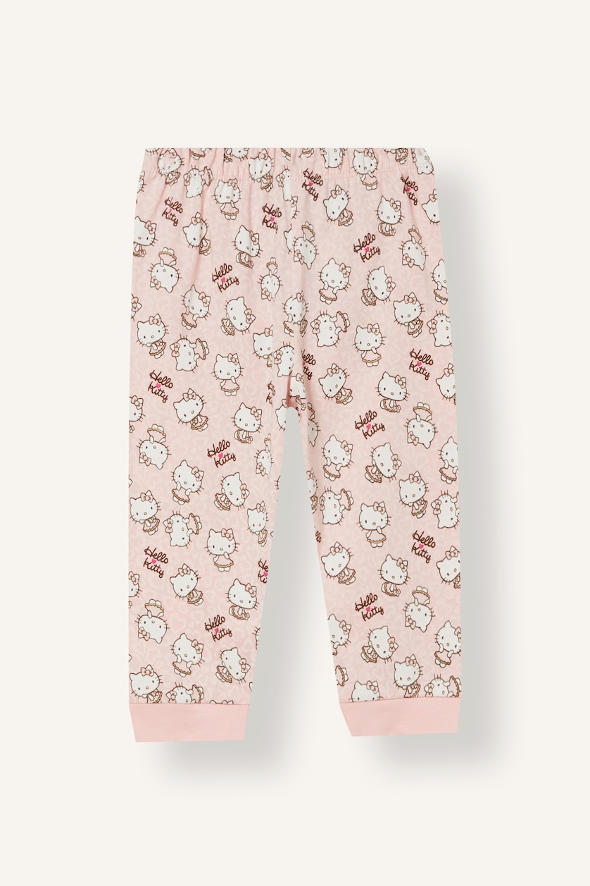 Baby Girls Pink Woman 2 piece Regular Fit Crew Neck Knitted Pyjamas