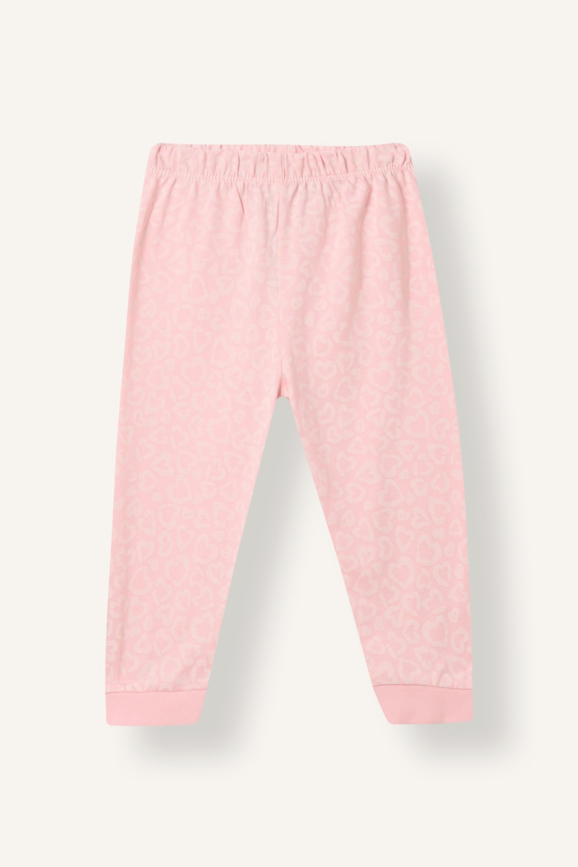Kız Bebek Ekru Baskılı 2'li Pijama Takımı Kız Bebek