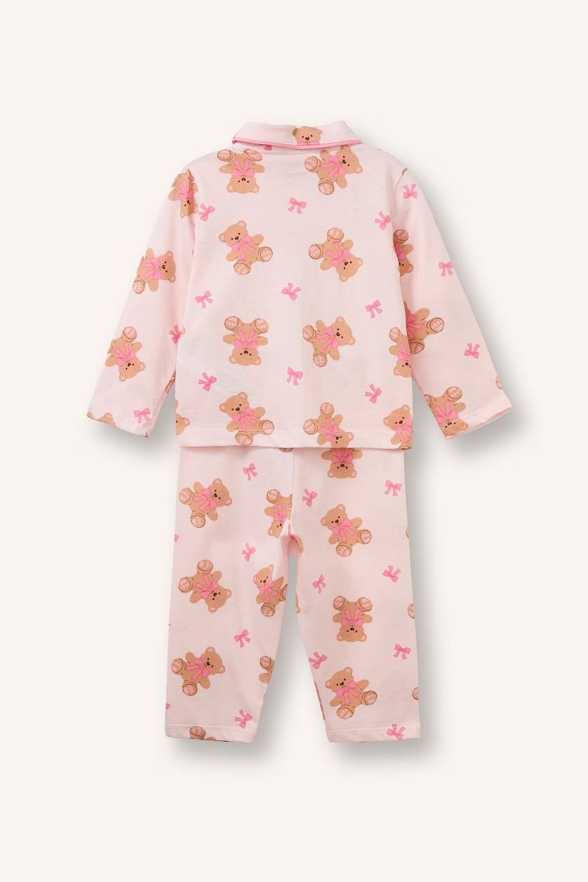 Baby Girl Light Pink سيت بجامة بناتي - قطعتين
