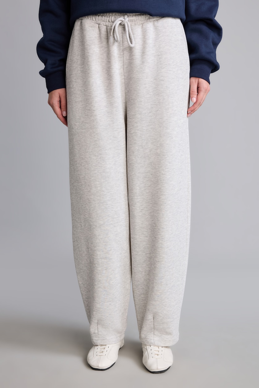 Woman Grey Melange Trousers