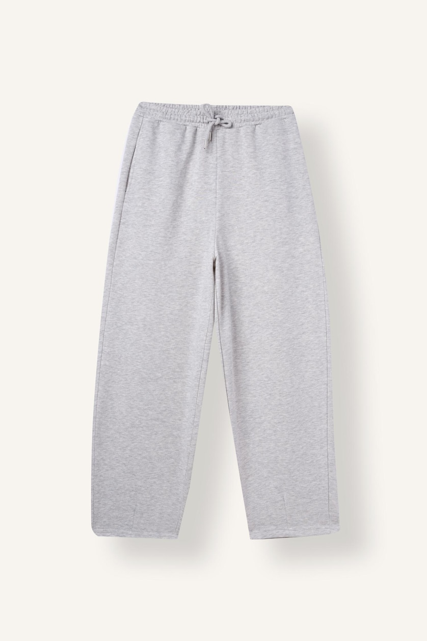 Woman Grey Melange Trousers