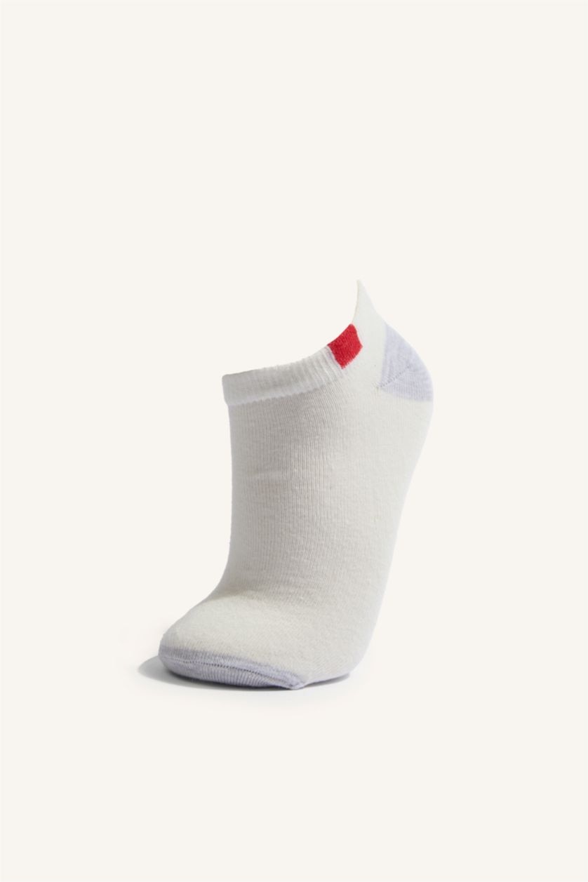 BOYS & TEENS White Boy 5 Piece Cotton Ankle Socks