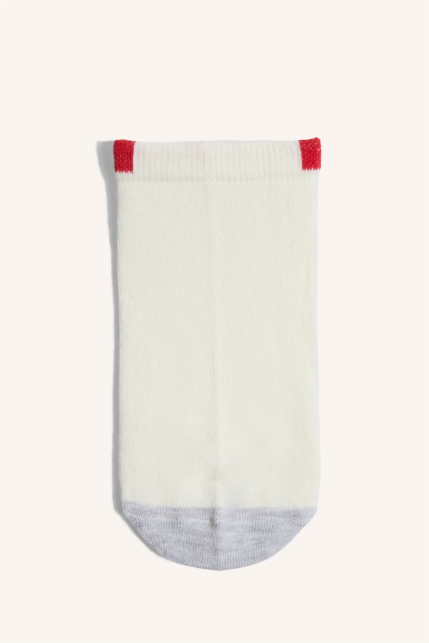 BOYS & TEENS White Boy 5 Piece Cotton Ankle Socks