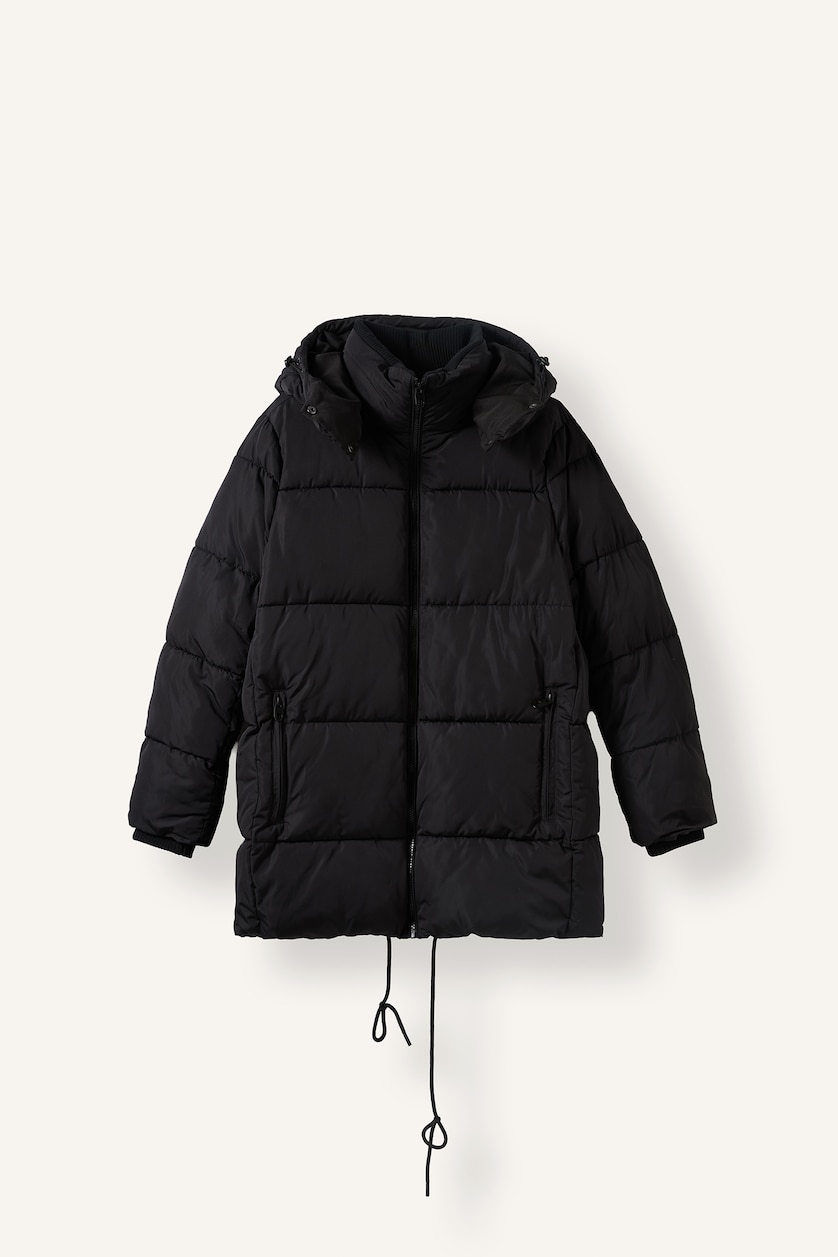 Әйелдерге қара Regular Fit парка