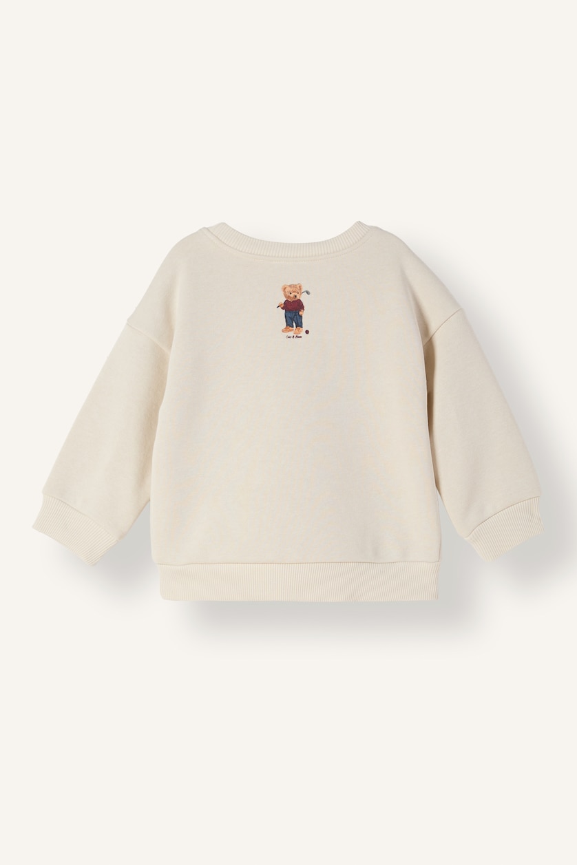 Baby Boys Stone Oversize Fit Crew Neck Sweatshirt