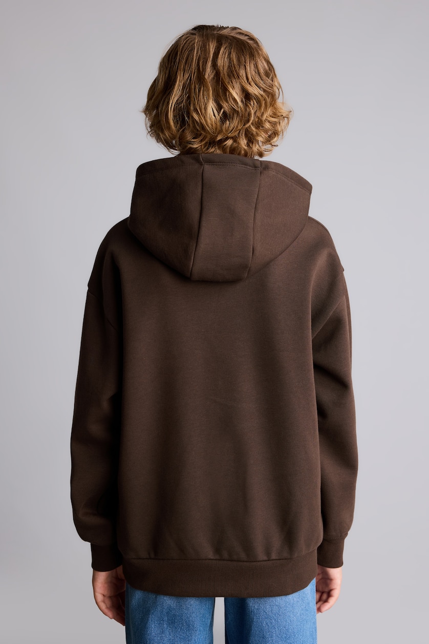 Young Boys - Teen Boys Brown Regular Fit Minecraft Licensed Hooded Sweatshirt