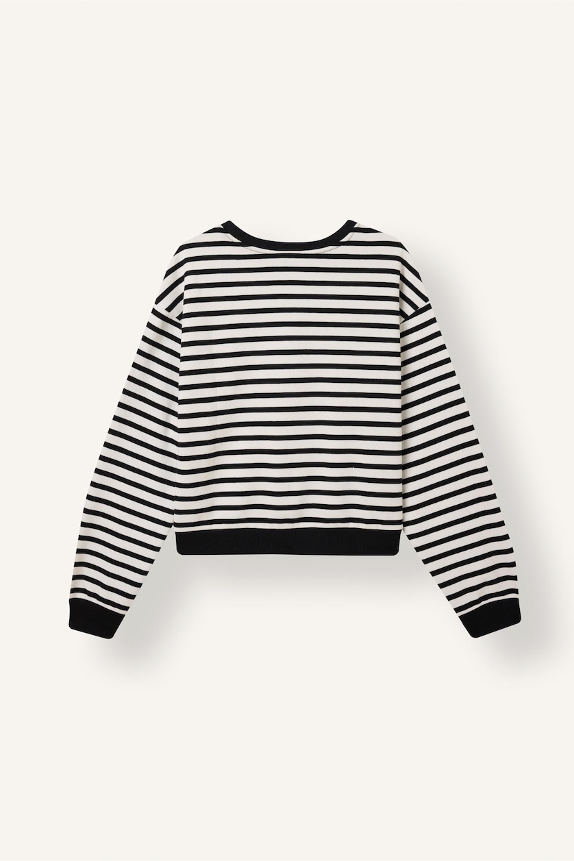 Women Black Relax Fit Thick Sweatshirt Fabric Sweatshirt
