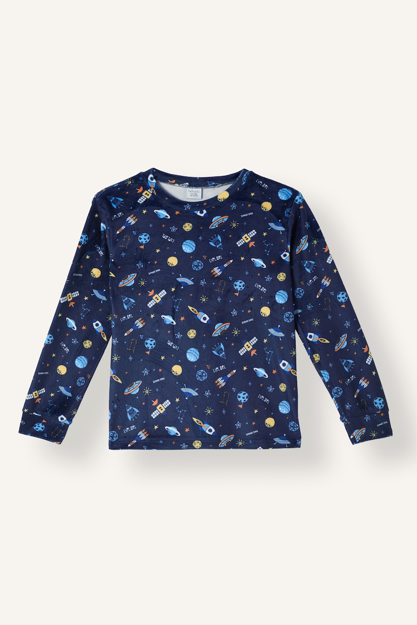 Young Boys - Teen Boys NAVY 2 piece Regular Fit Knitted Pyjamas