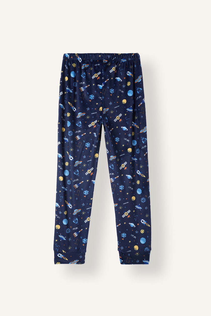 Young Boys - Teen Boys NAVY 2 piece Regular Fit Knitted Pyjamas
