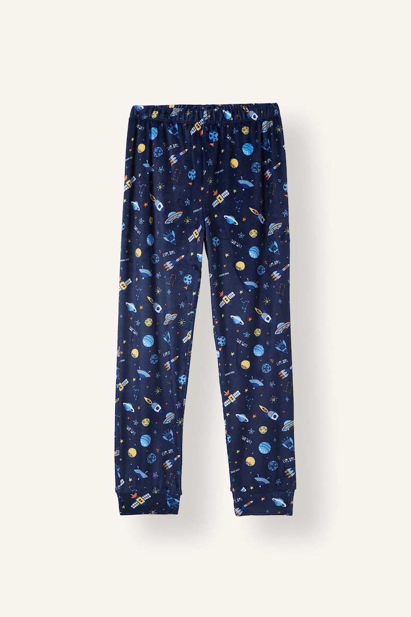Young Boys - Teen Boys NAVY 2 piece Regular Fit Knitted Pyjamas