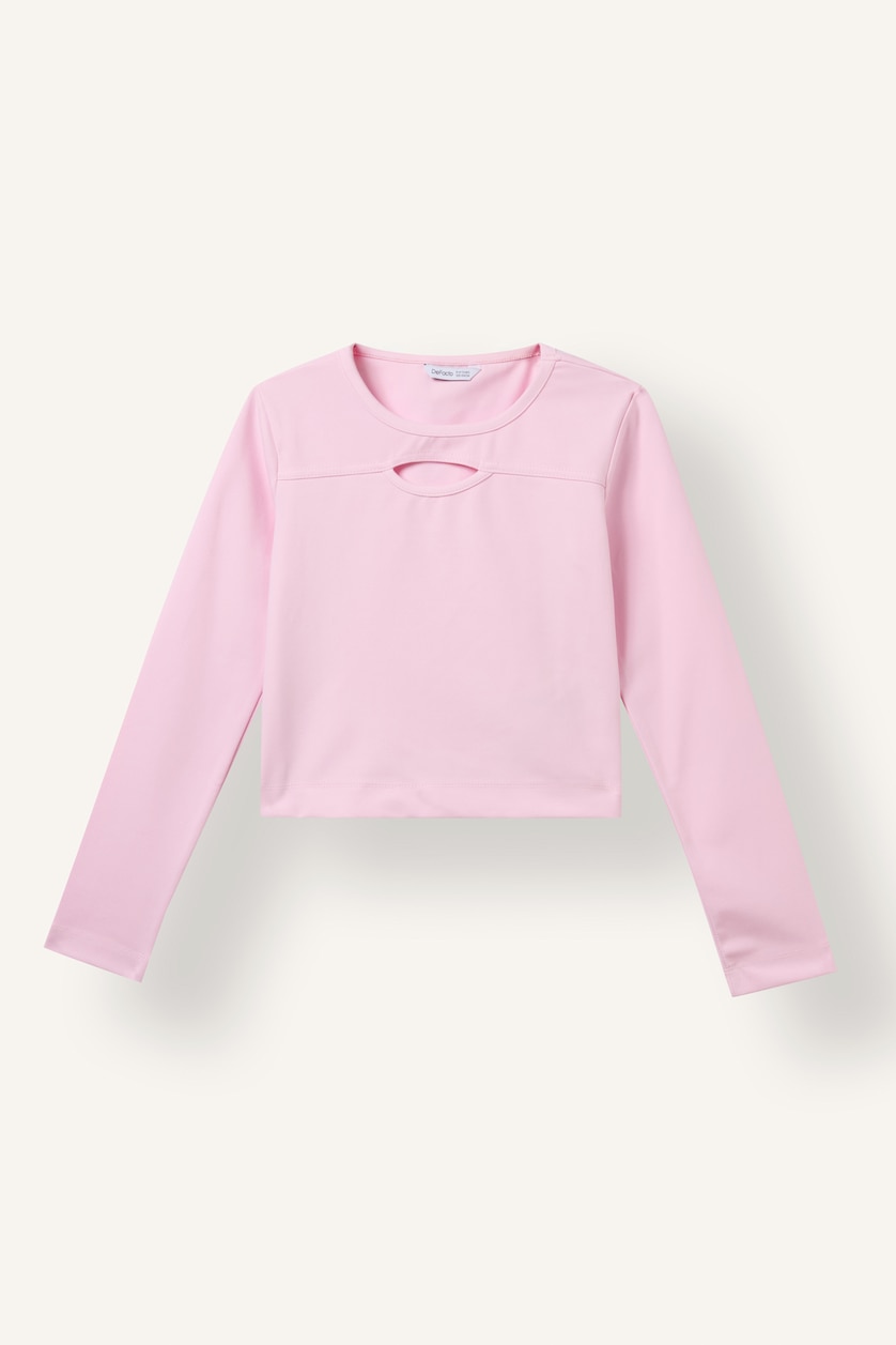 Young Girls - Teen Girls Light Pink Long Sleeve T-Shirt