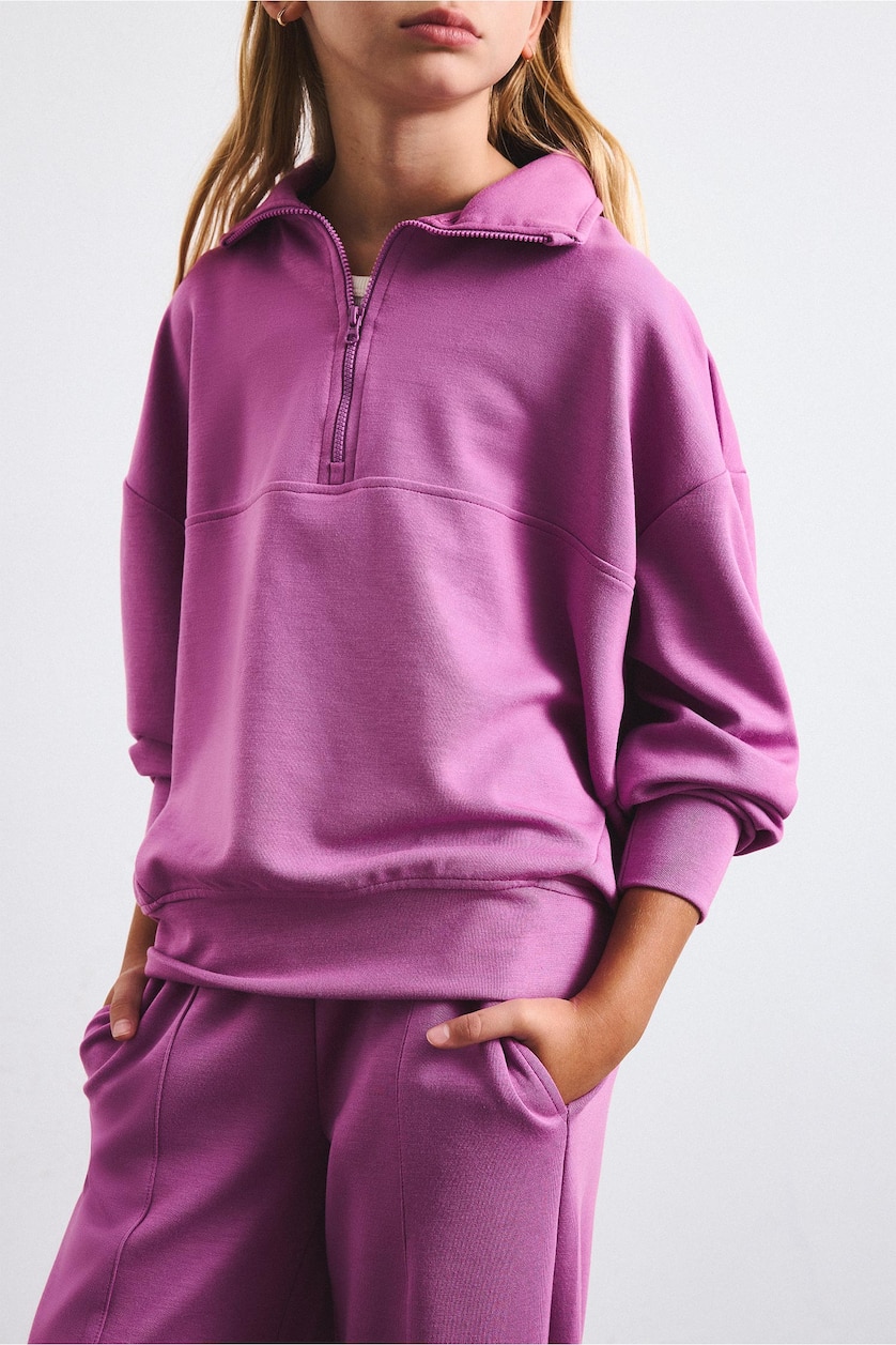 Girls & Teens Light Purple Woman Relax Fit Slogan Sweatshirt