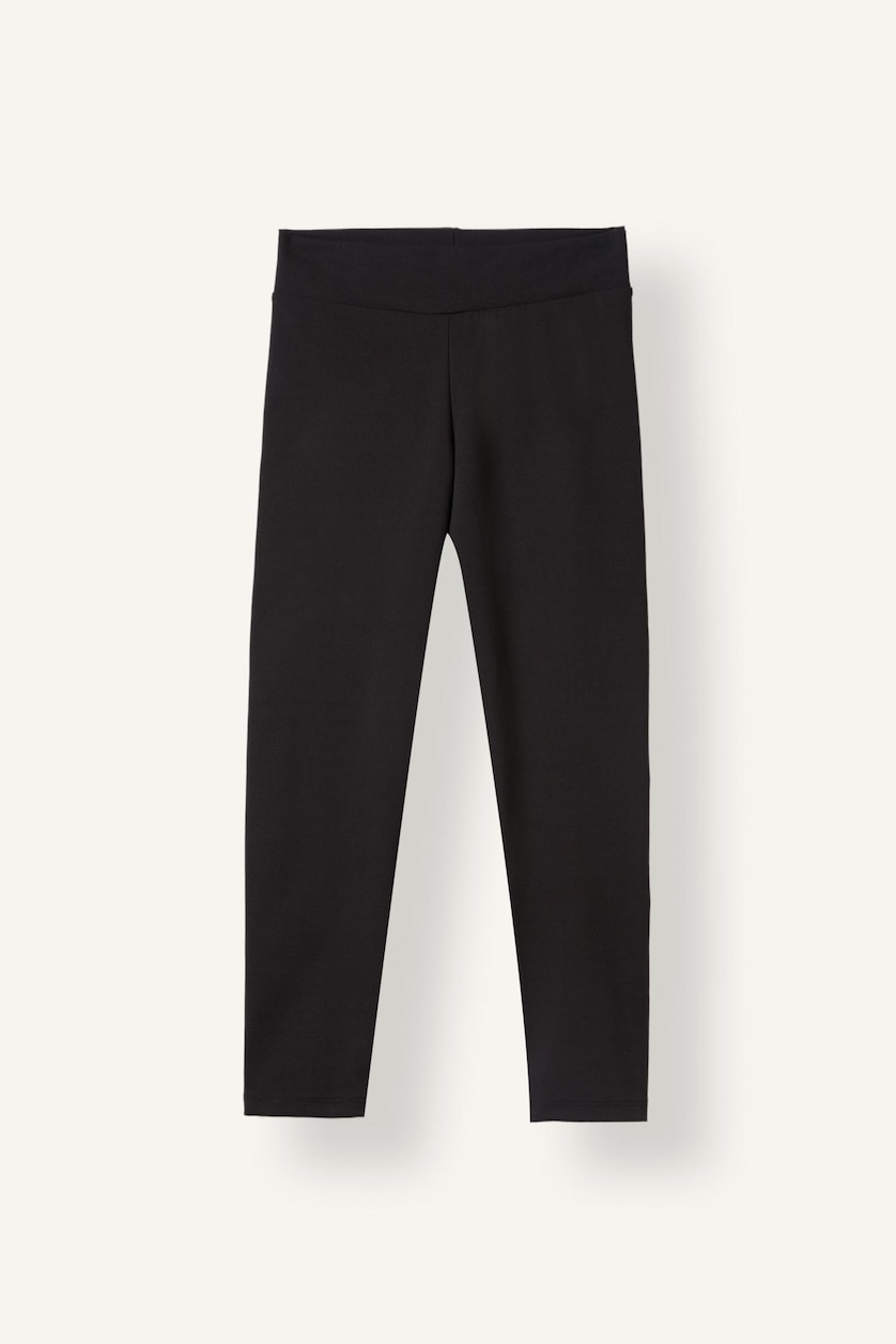 GIRLS & TEENS Black Girl Straight Leg Cotton Elastic Waist Leggings