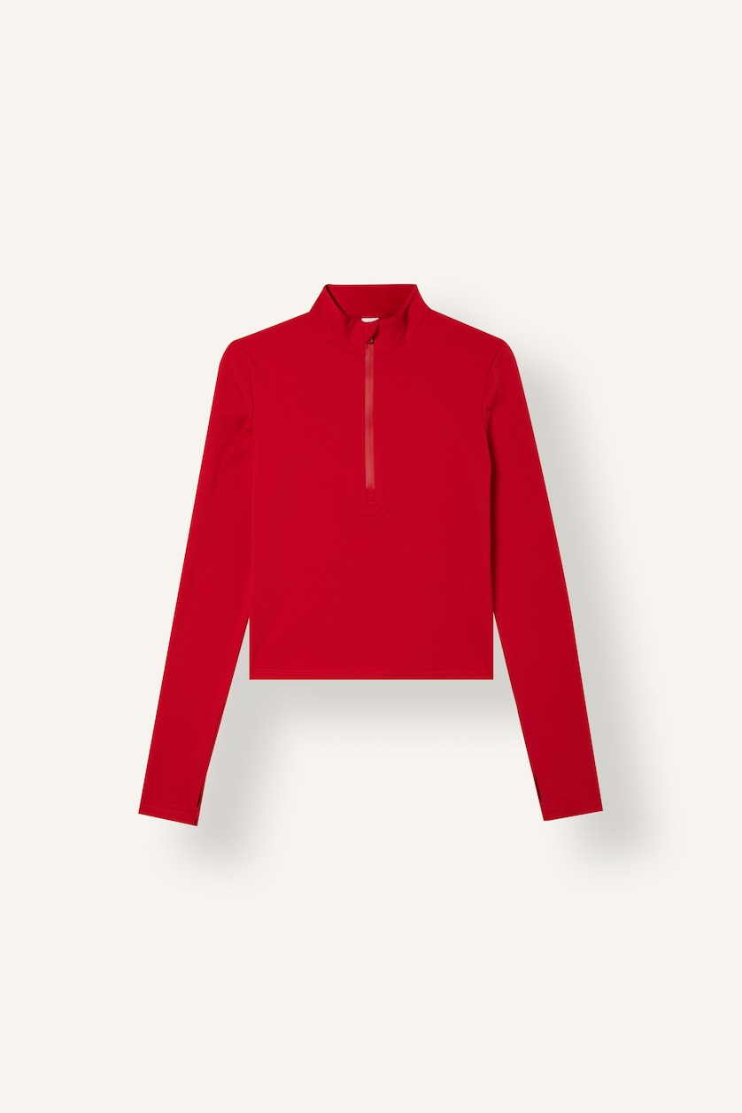 WOMAN Red Slim Fit Long Sleeve T-Shirt