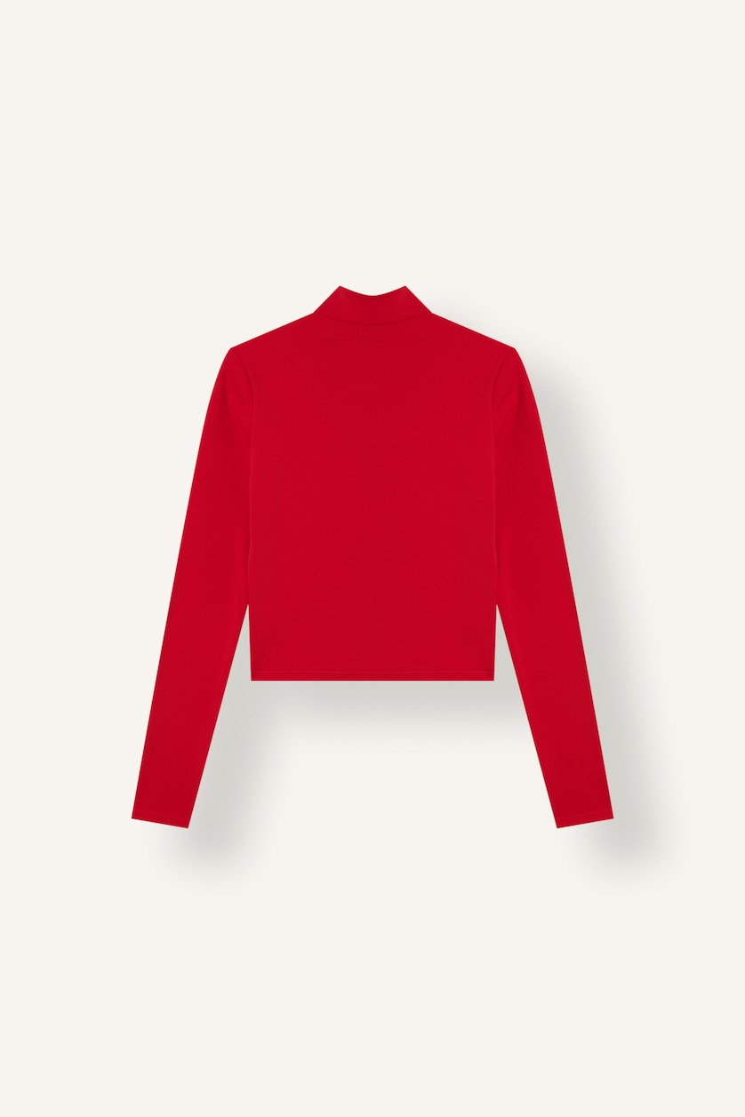 WOMAN Red Slim Fit Long Sleeve T-Shirt