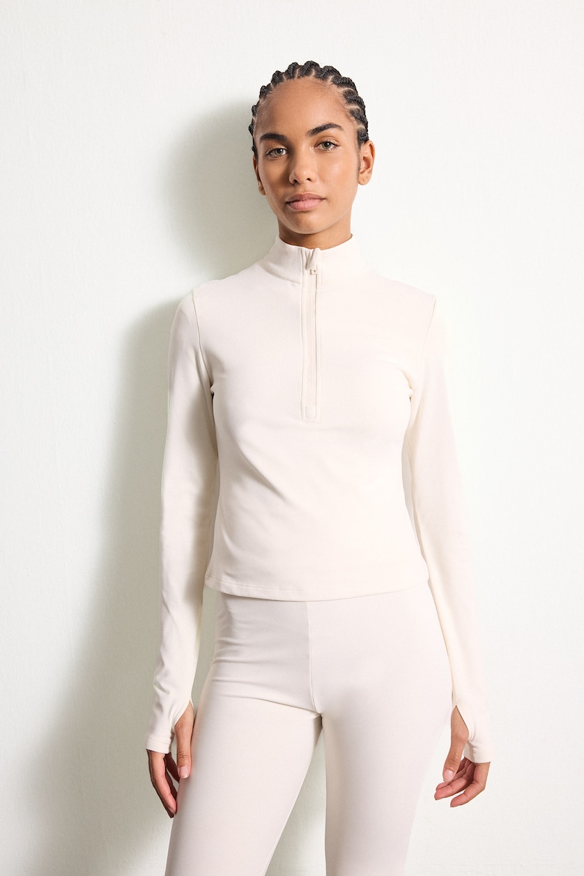 WOMAN White Slim Fit Long Sleeve T-Shirt