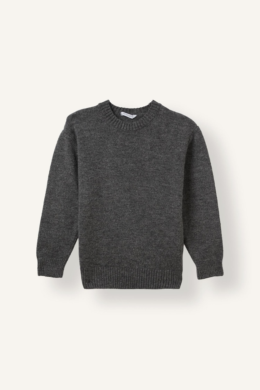 Erkek Çocuk - Genç Erkek Antasit Melanj Oversize Triko Basic Kazak Erkek Çocuk