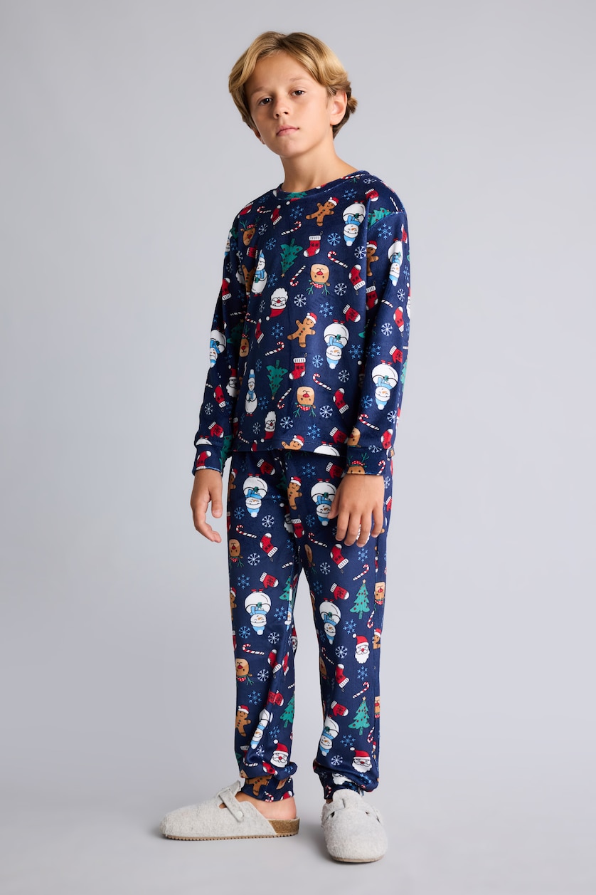 Young Boys - Teen Boys NAVY 2 piece Regular Fit Knitted Pyjamas