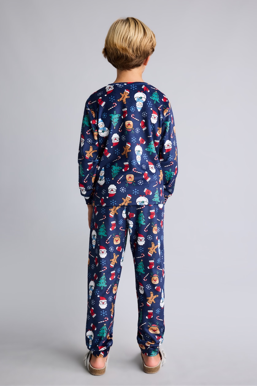 Young Boys - Teen Boys NAVY 2 piece Regular Fit Knitted Pyjamas