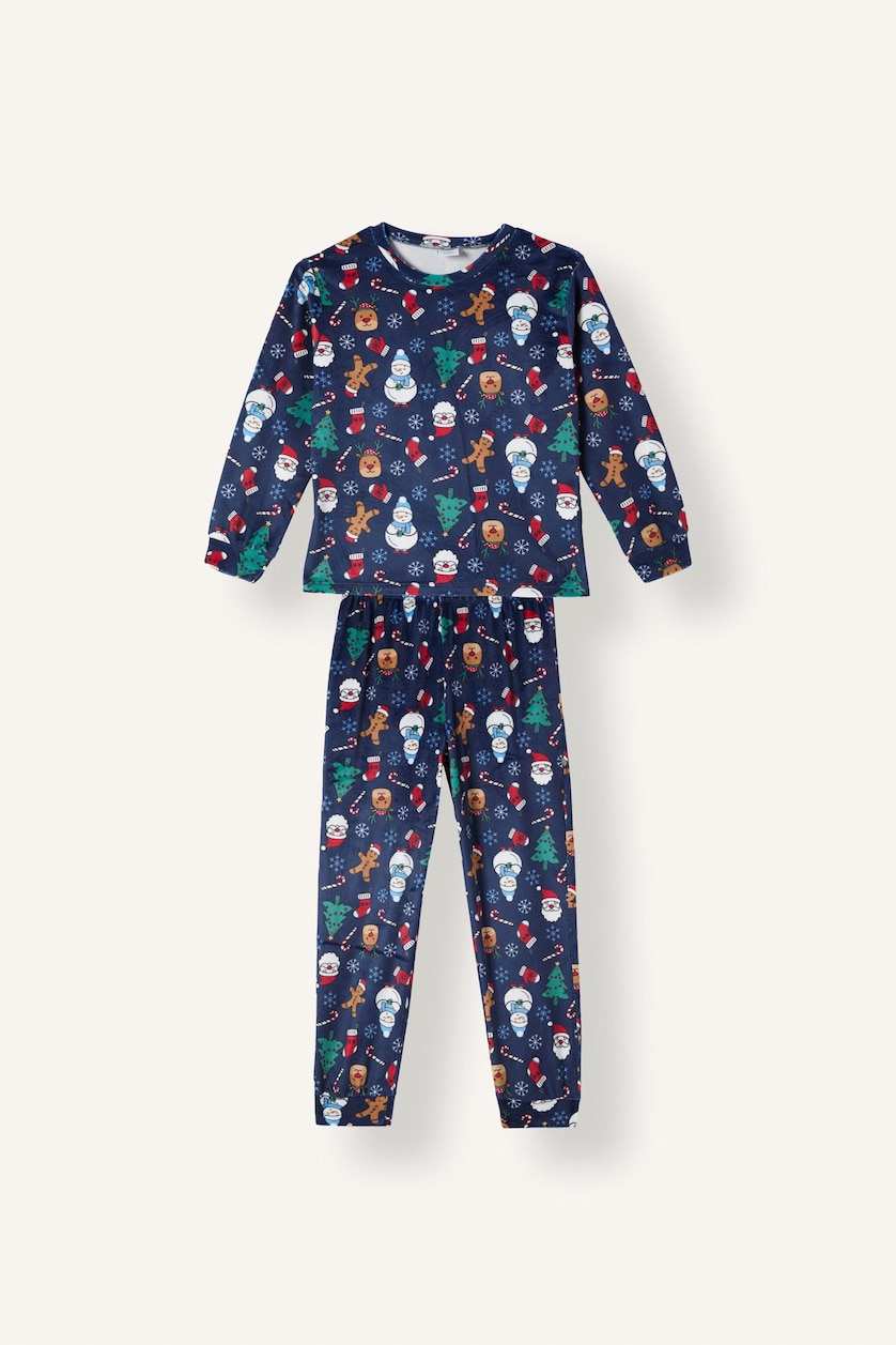 Young Boys - Teen Boys NAVY 2 piece Regular Fit Knitted Pyjamas