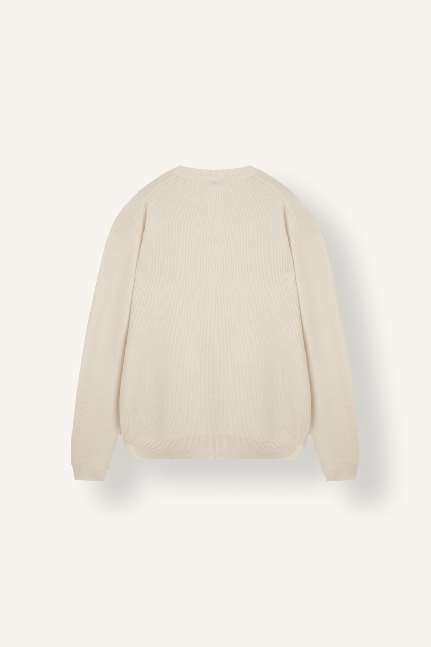 Erkek Taş Standart Fit Henley Yaka Triko Basic Kazak