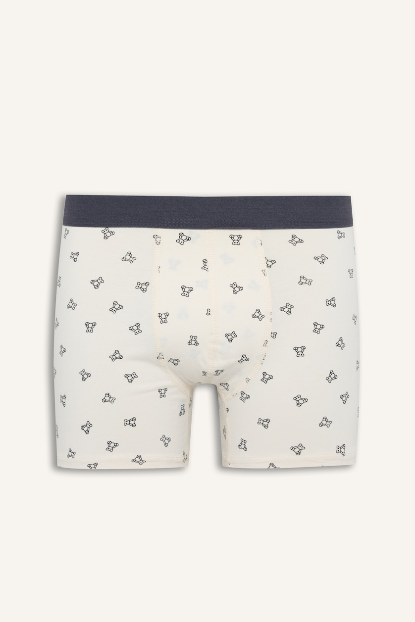 Erkek Antrasit Regular Fıt Desenli 3'lü Boxer