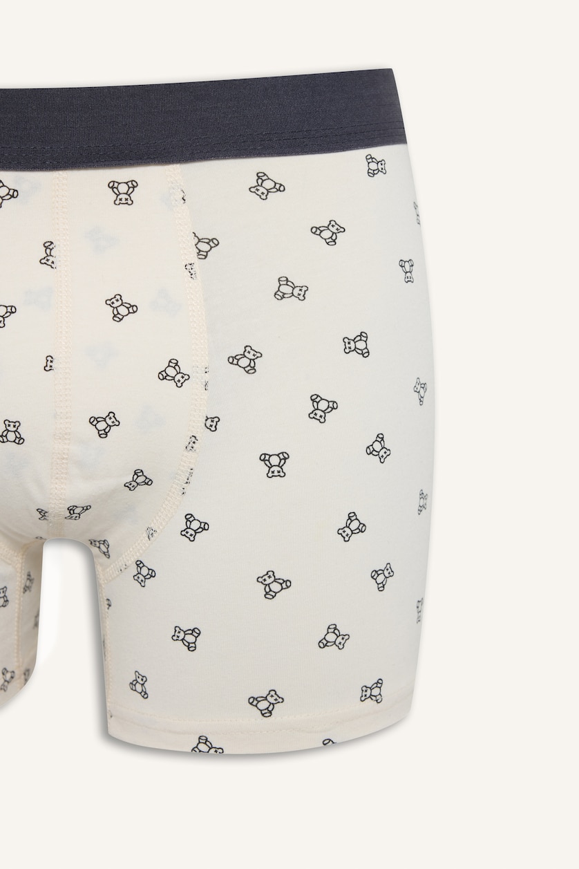 Erkek Antrasit Regular Fıt Desenli 3'lü Boxer