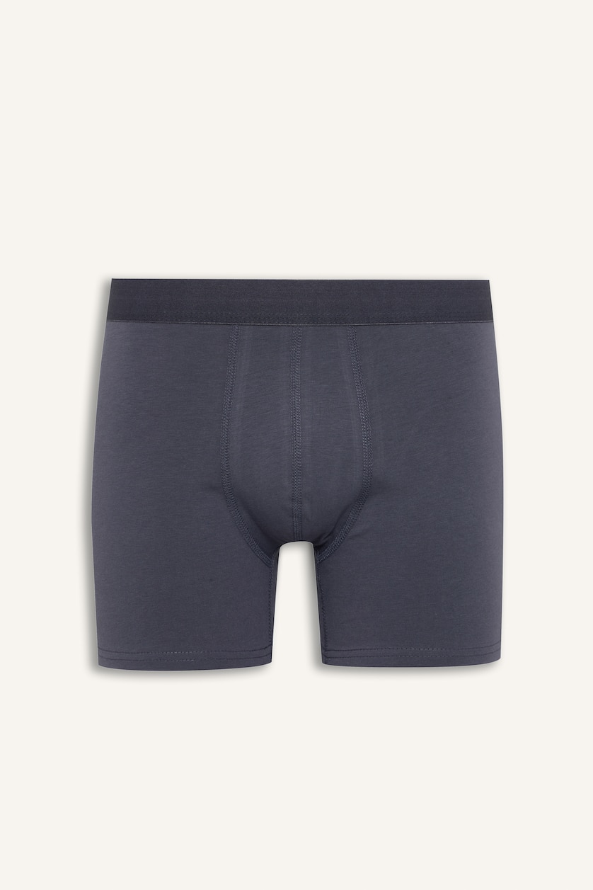 Erkek Antrasit Regular Fıt Desenli 3'lü Boxer