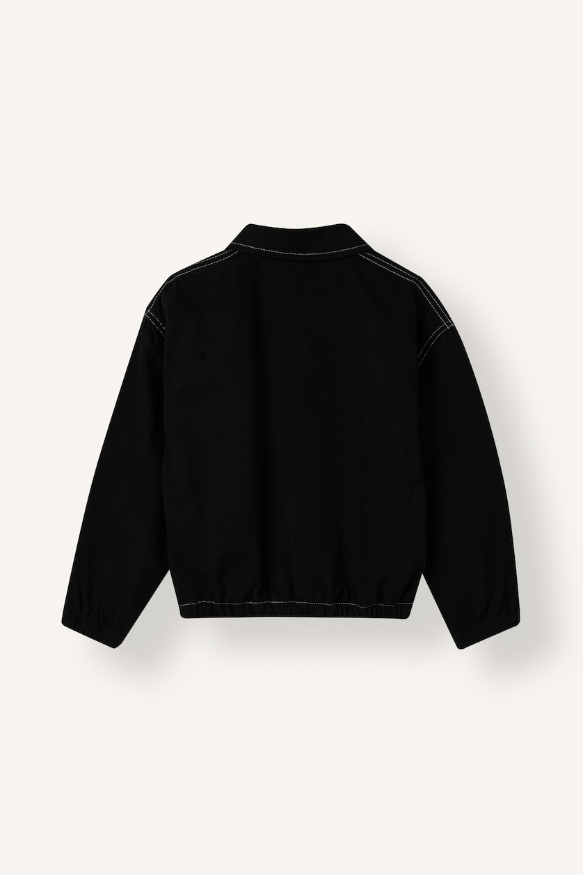 VAJZA & ADOLESHENTE Black Girl 100% Cotton Gabardine Shirt Jacket