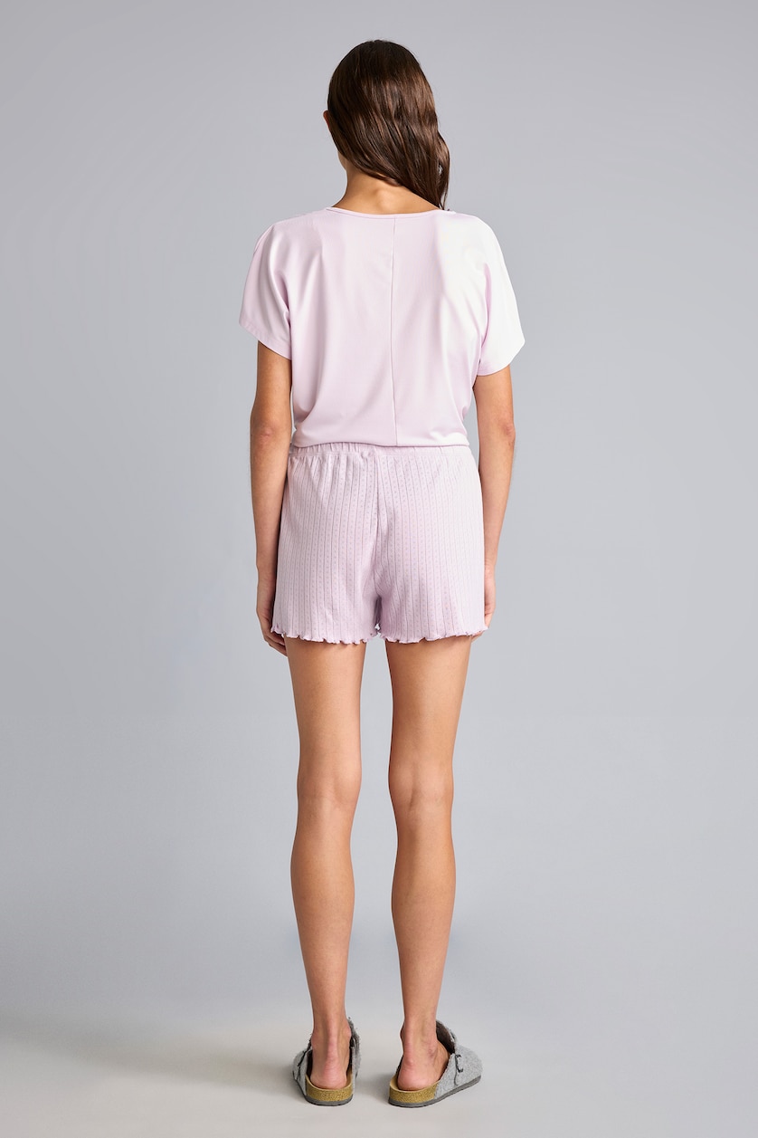Woman Light Lilac Regular Fit 2 Piece Pyjama Set