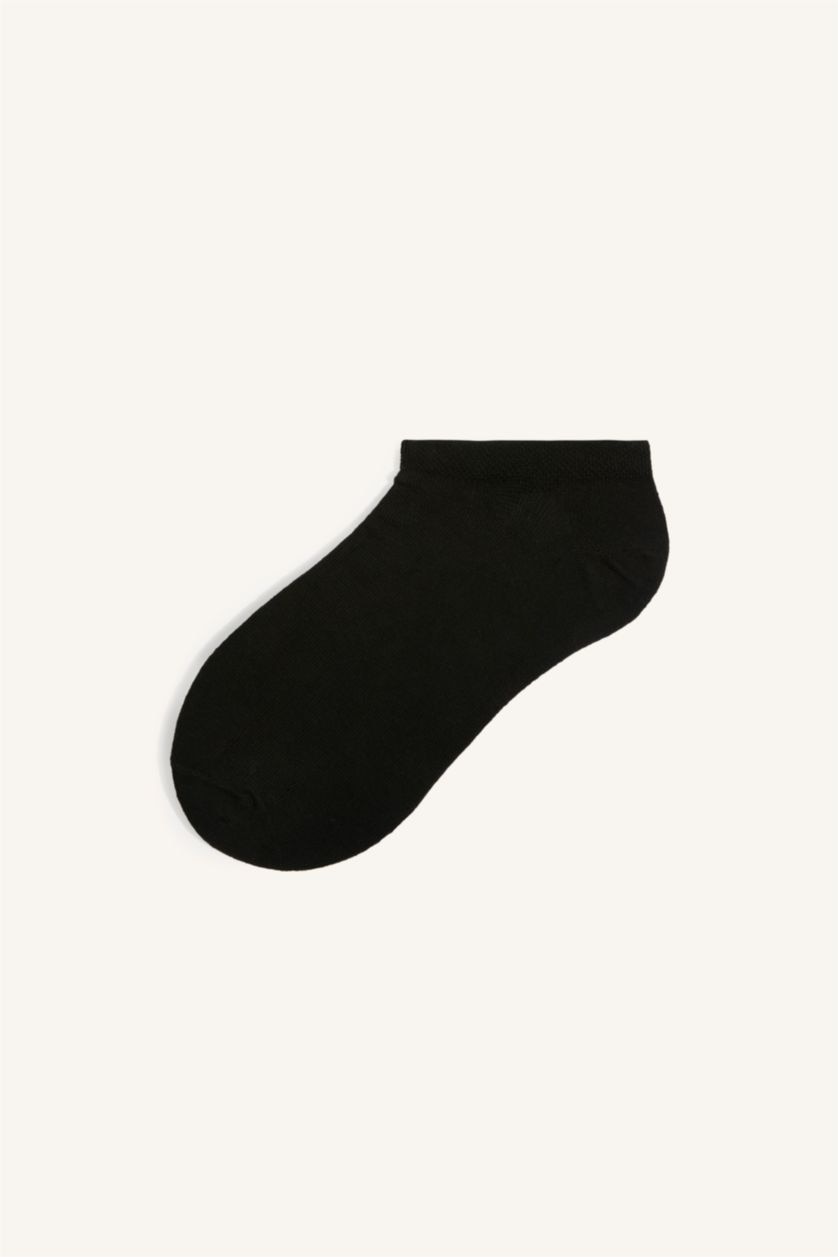 Erkek Siyah Pamuklu 10'Lu Sneaker Çorap