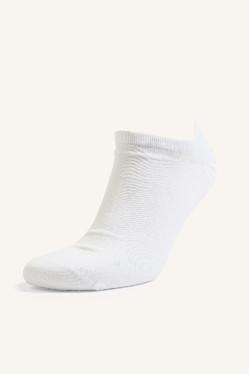 Erkek Beyaz Pamuklu 10'Lu Sneaker Çorap