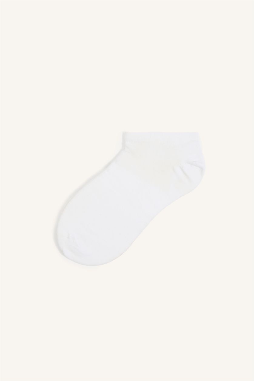 Erkek Beyaz Pamuklu 10'Lu Sneaker Çorap