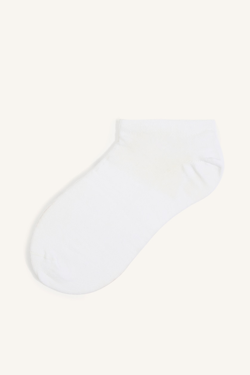 Erkek Beyaz Pamuklu 10'Lu Sneaker Çorap