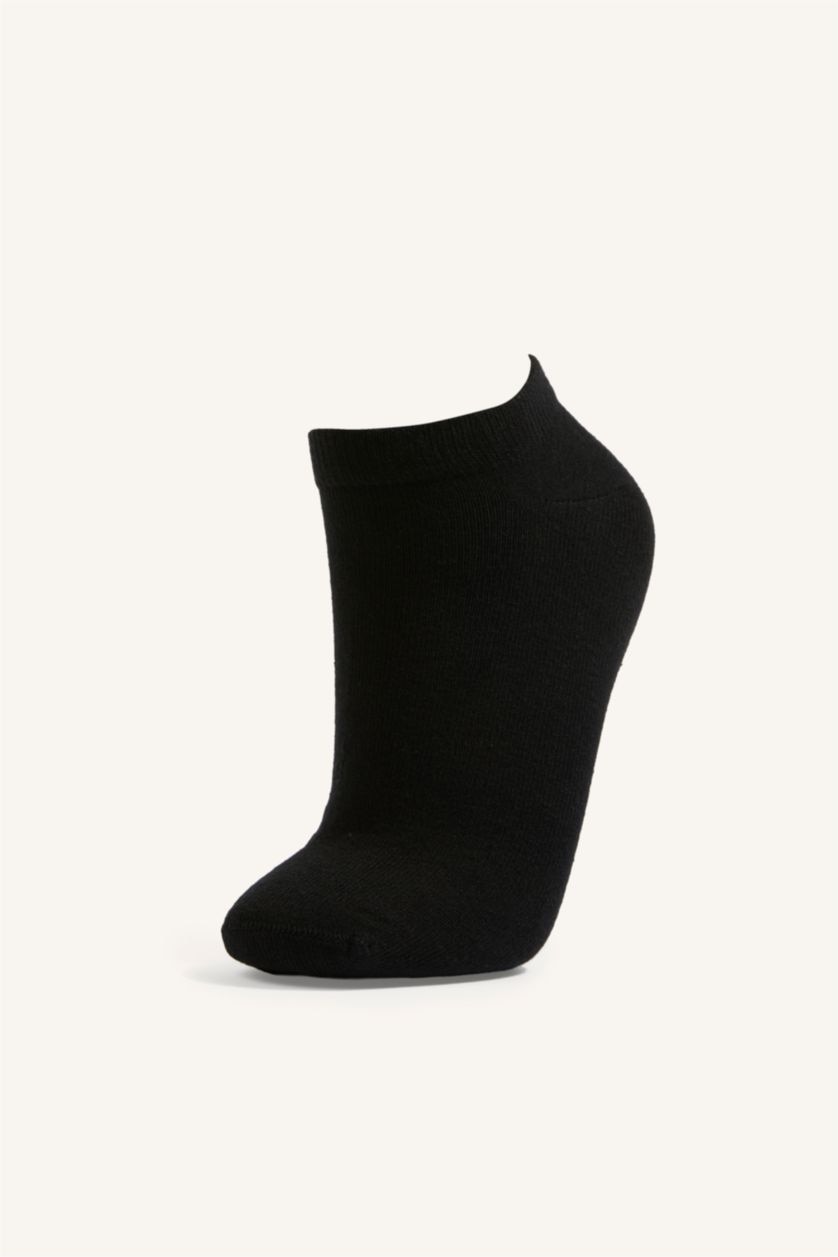 Woman Black Woman Seamless 10 Piece Cotton Ankle Socks