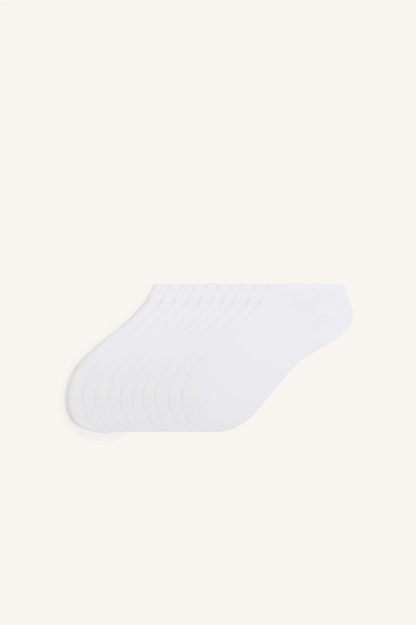 Kadın Beyaz Pamuklu 10'Lu Sneaker