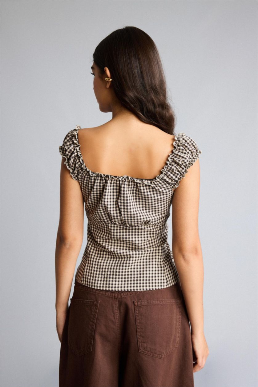 Women Brown Slim Fit Wowen Fabrics