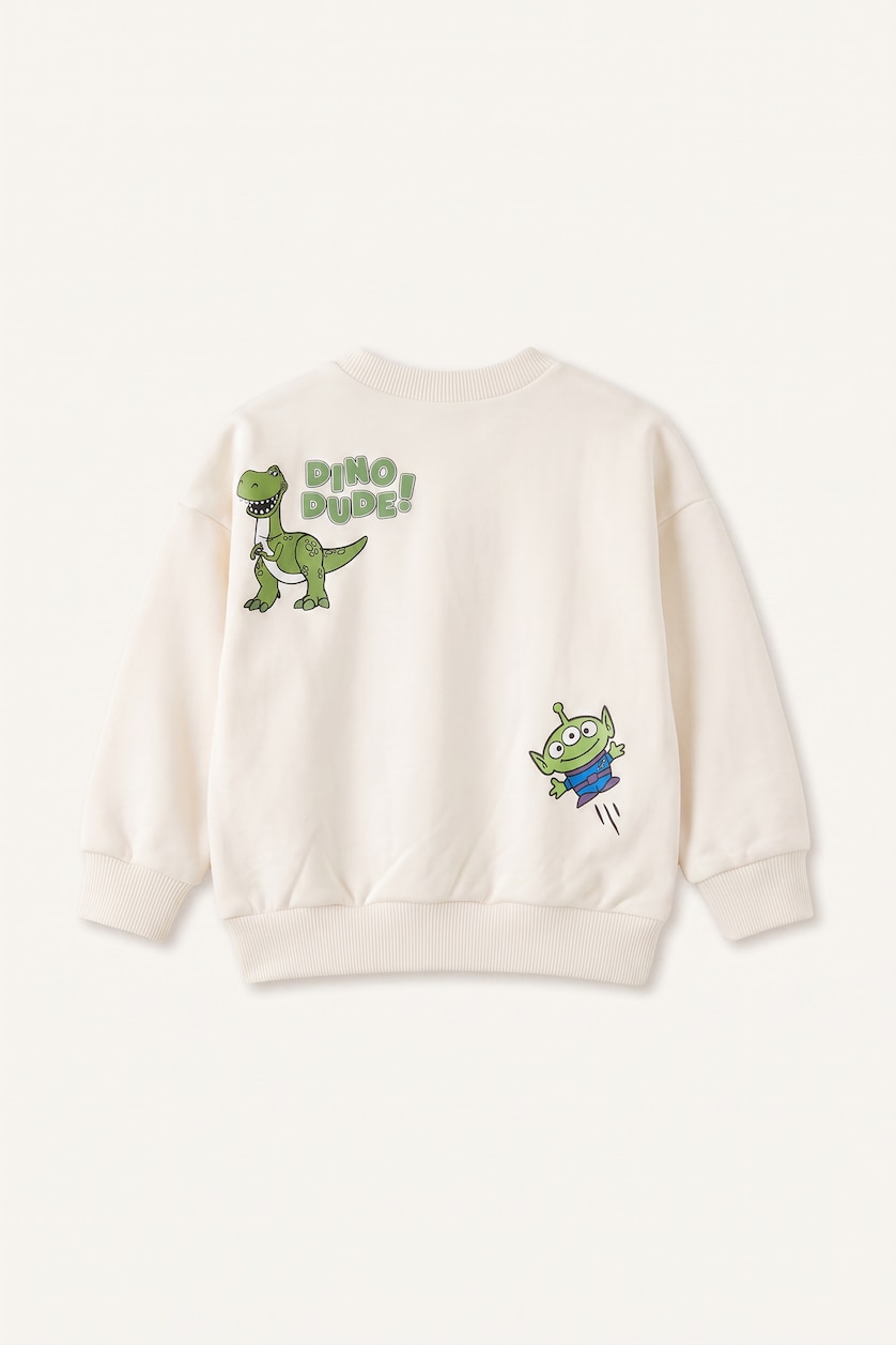 Erkek Bebek Ekru Toy Story Oversize Basic Sweatshirt Erkek Bebek