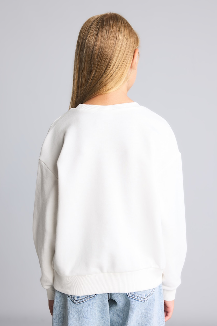 FILLES Écru Sweatshirt imprimé Kpop - Demon Hunters à col rond pour fille Coupe décontractée