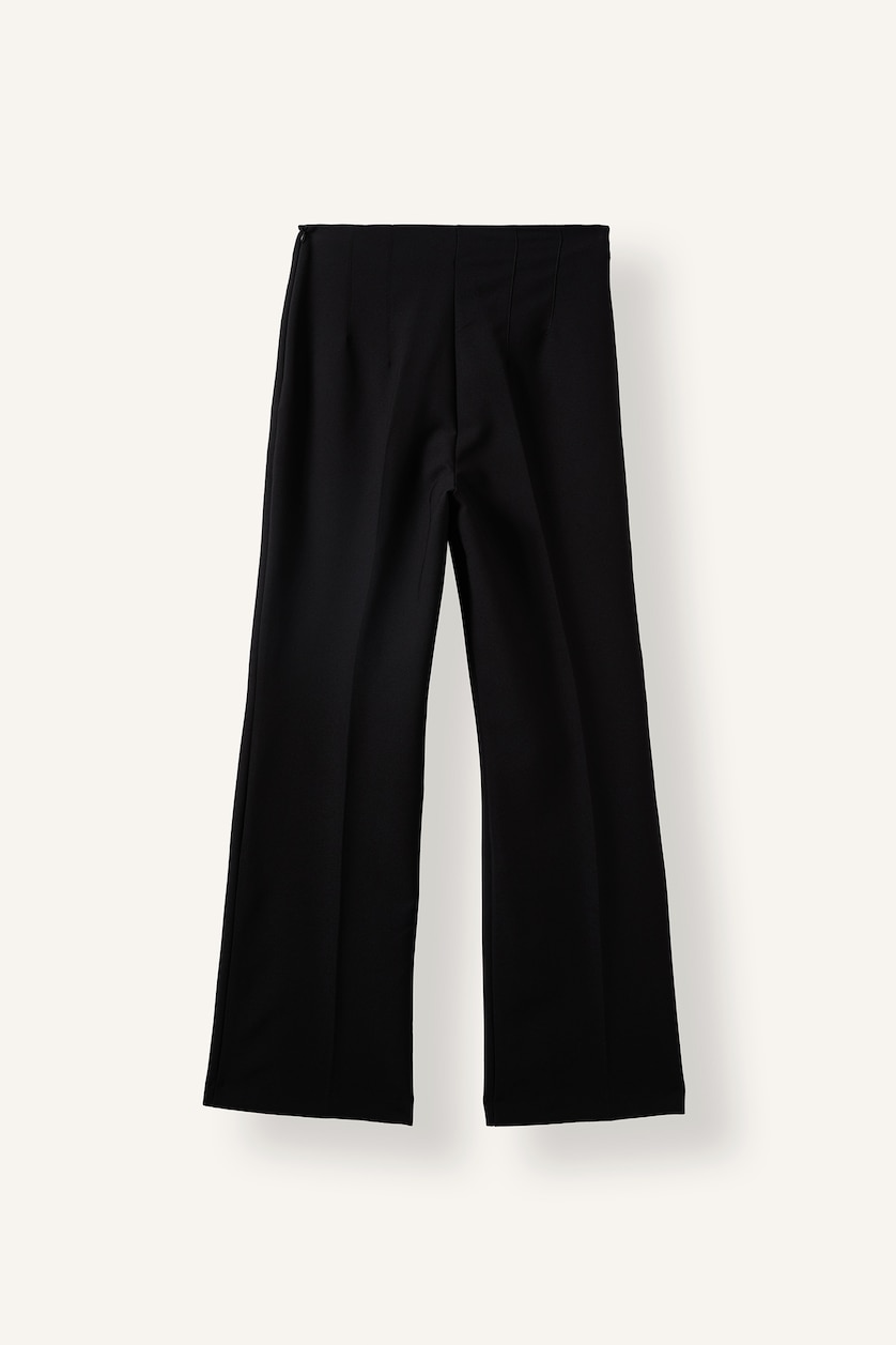 Women Black Flare Trousers