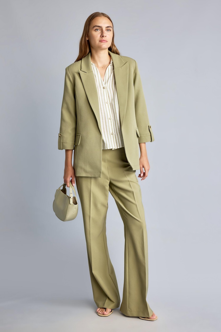 نساء كاكي Flare Trousers