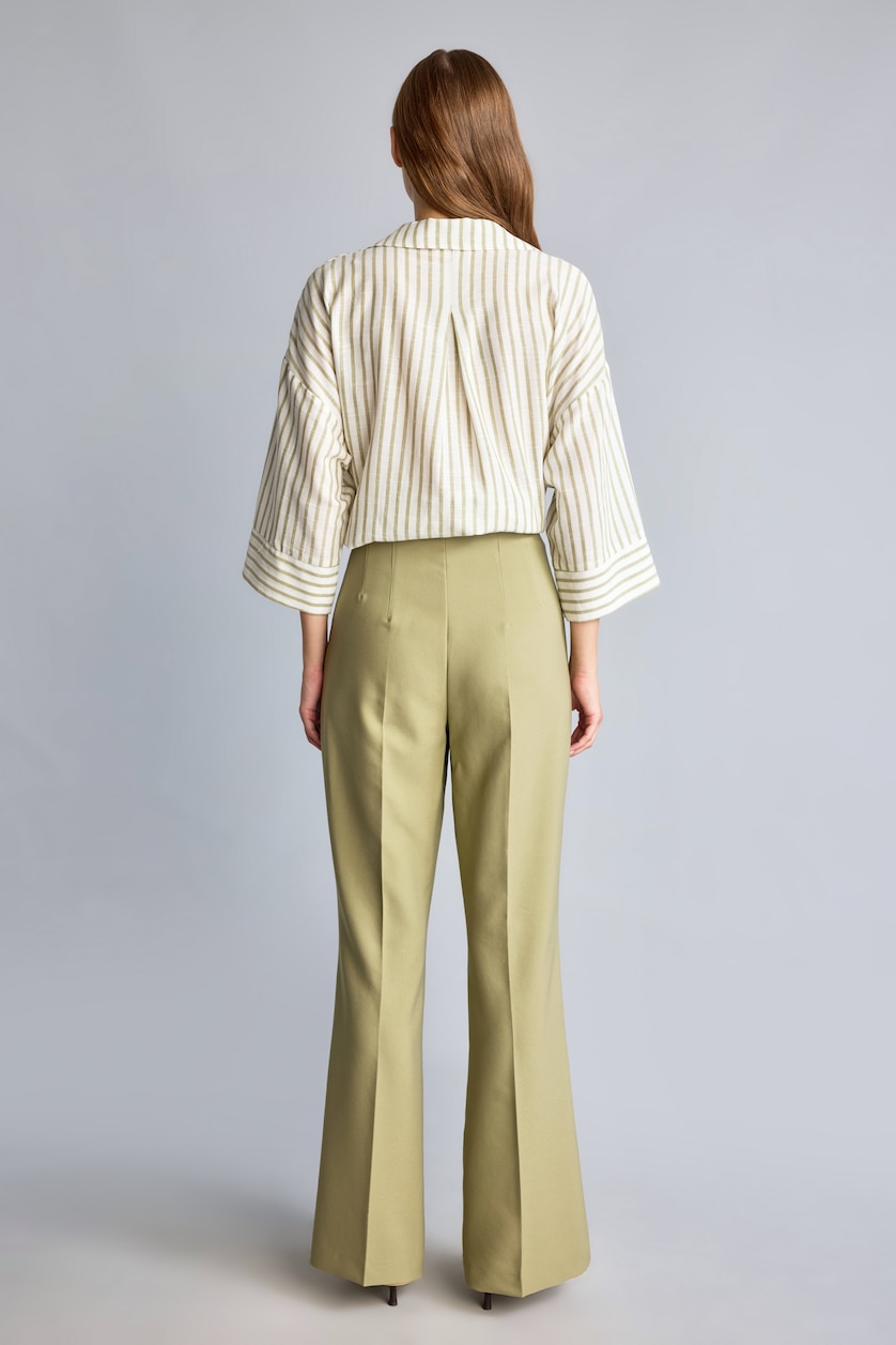 نساء كاكي Flare Trousers
