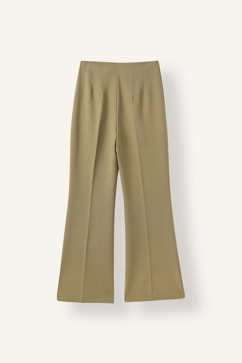 نساء كاكي Flare Trousers