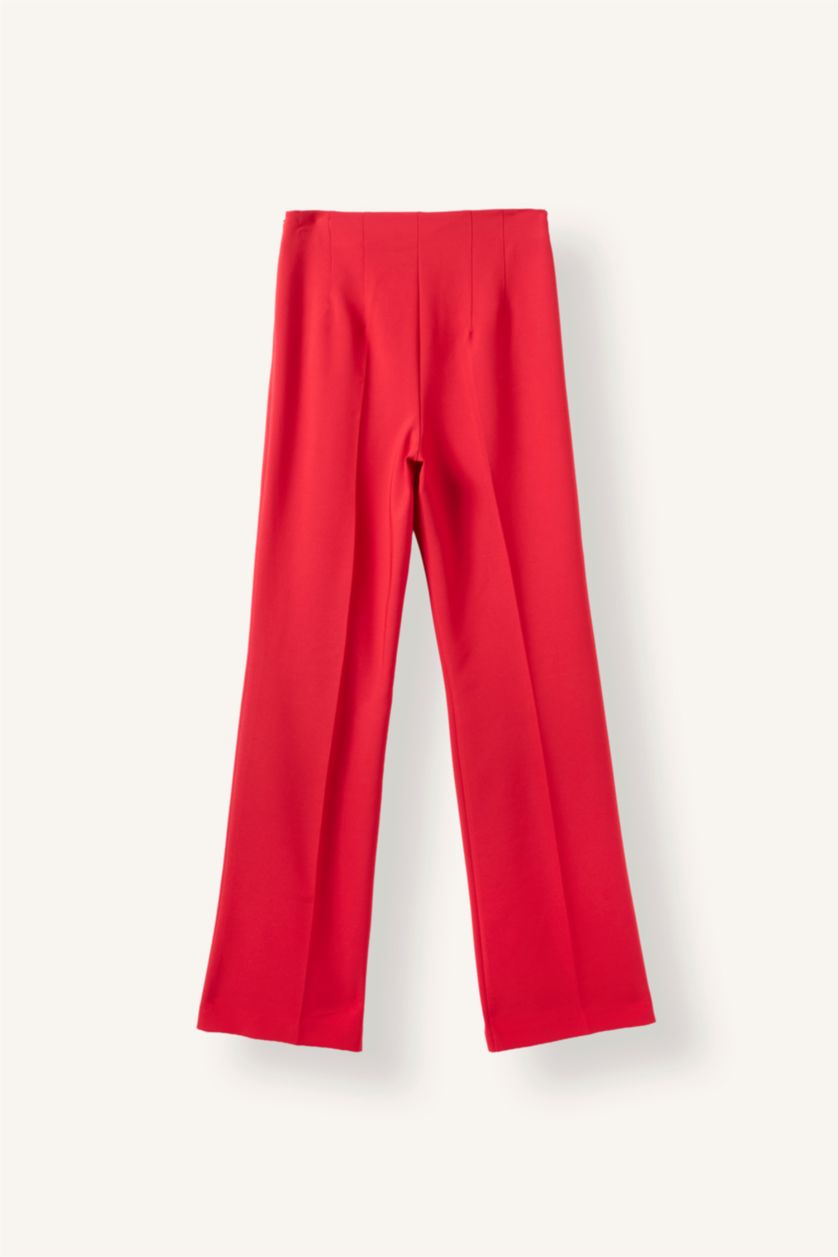 نساء أحمر Flare Trousers