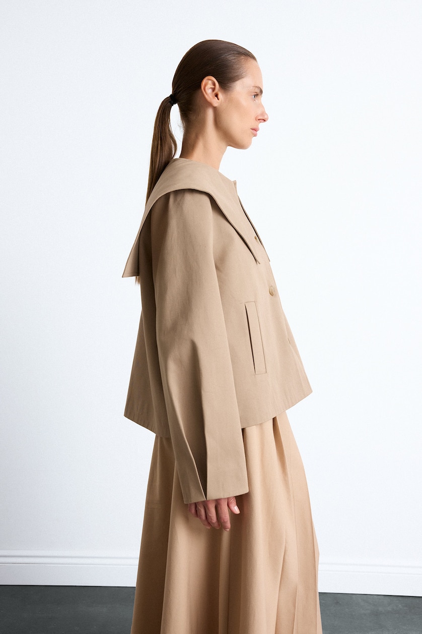 نساء اللون الحجري Jacket