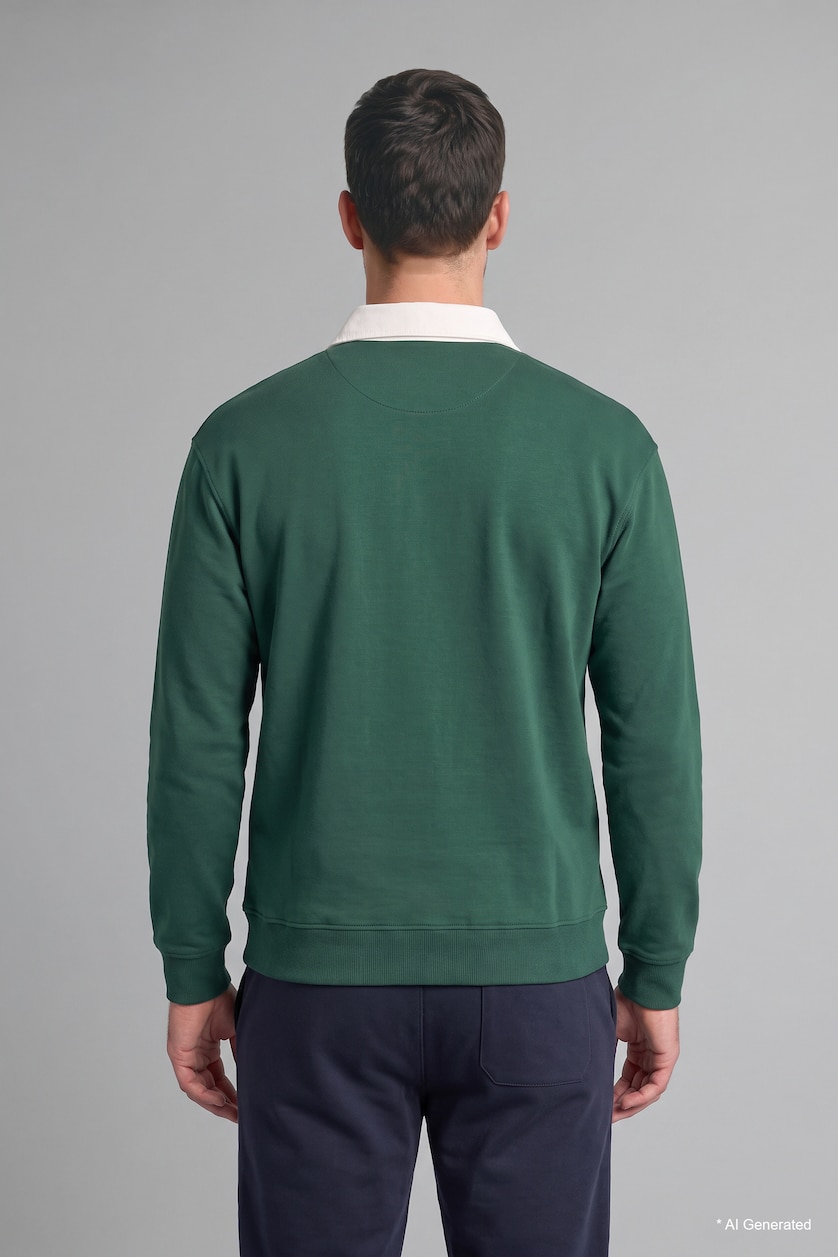 Men Green Relax Fit Thin Sweatshirt Fabric Sweatshirt