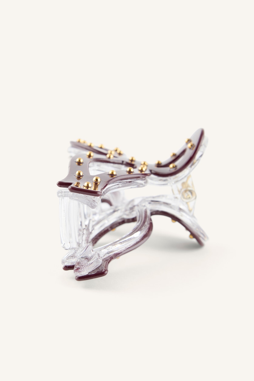 Women Bordeaux Woman Hair Clip