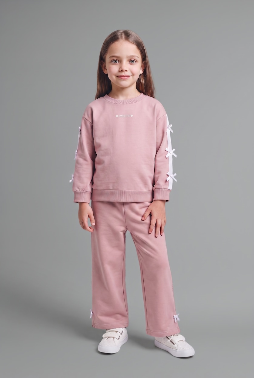Baby Girls Rose 2 piece Regular Fit Crew Neck Set
