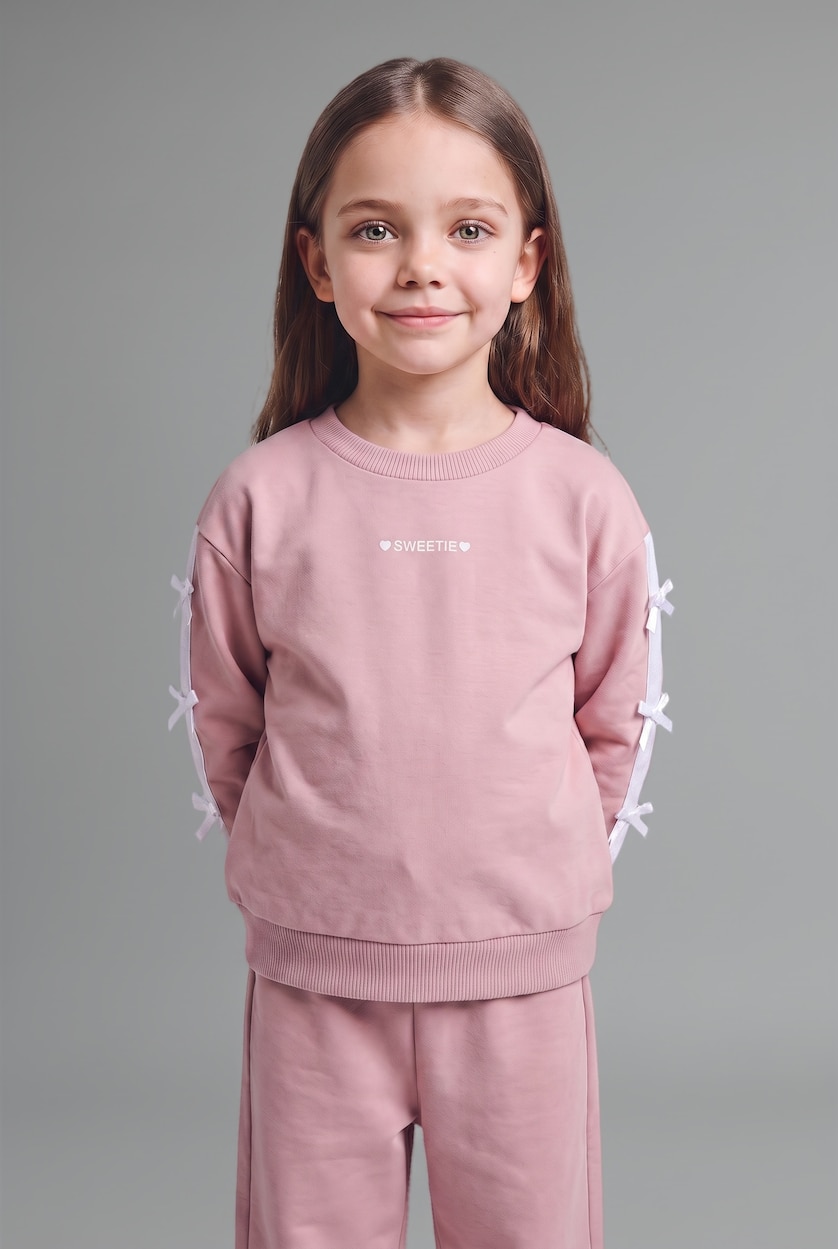 Baby Girls Rose 2 piece Regular Fit Crew Neck Set